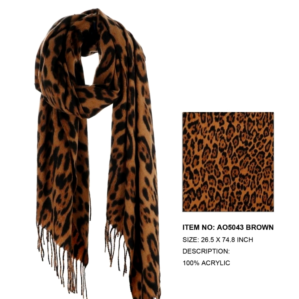 🍂NWT-Brown Leopard Print Scarf🍂